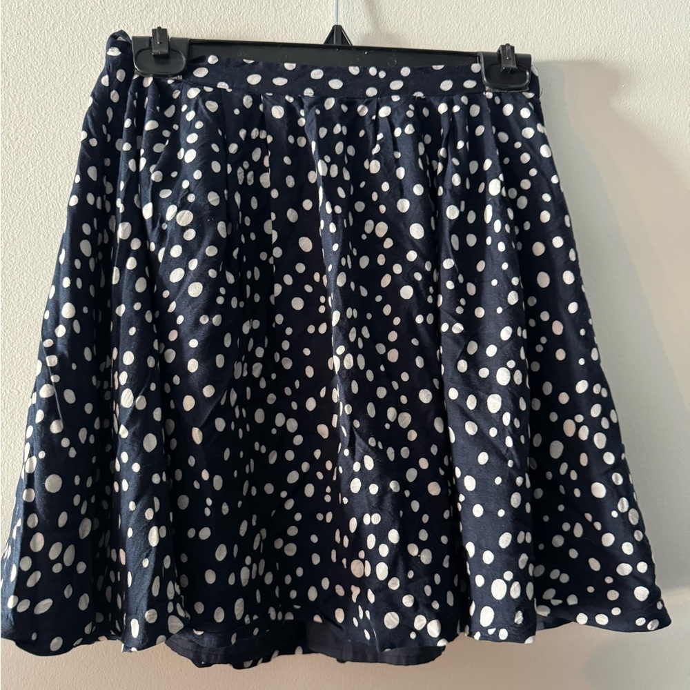 Polka Dot Navy Skirt